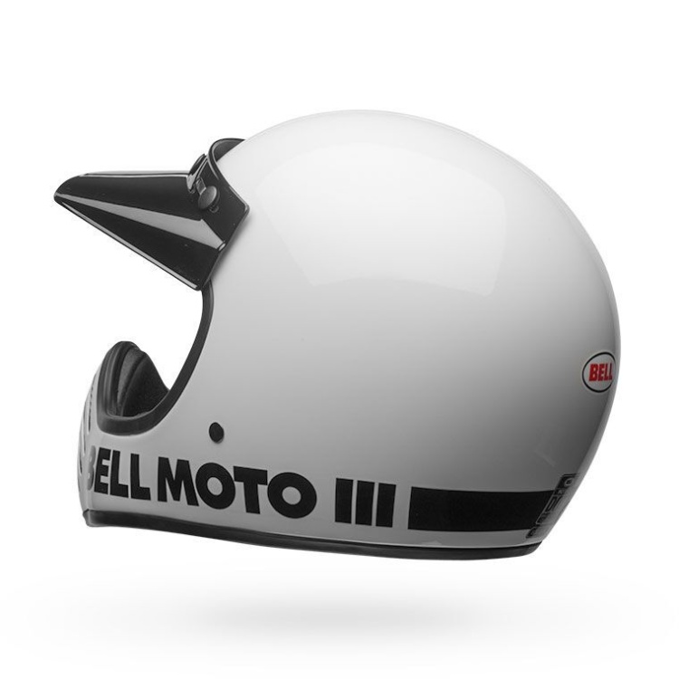 Bell Moto-3 Classic Gloss White Helmet